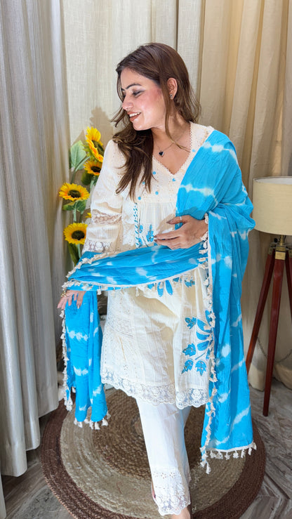 “Blue Blossom Kurta Set”