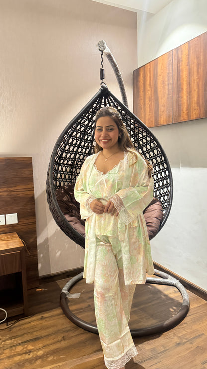 luxurious nightwear 4pc set