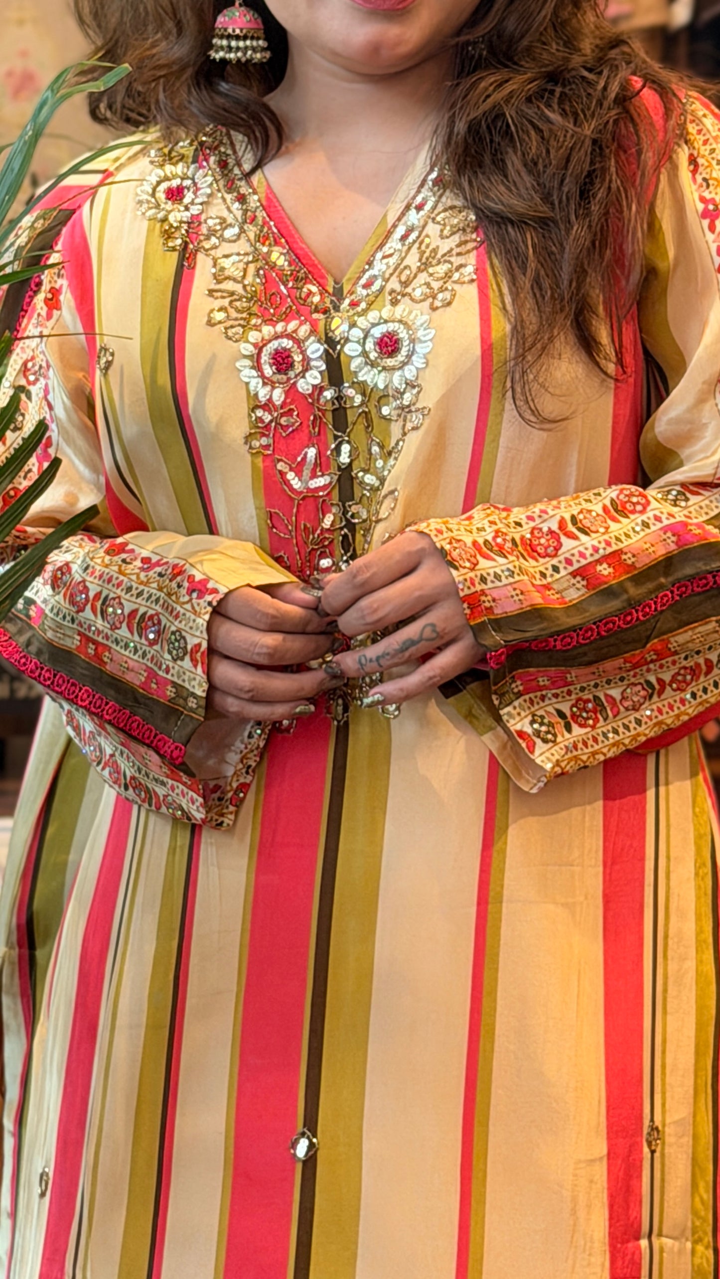 Pure Crepe Pakistani-Style Festive Suit Set