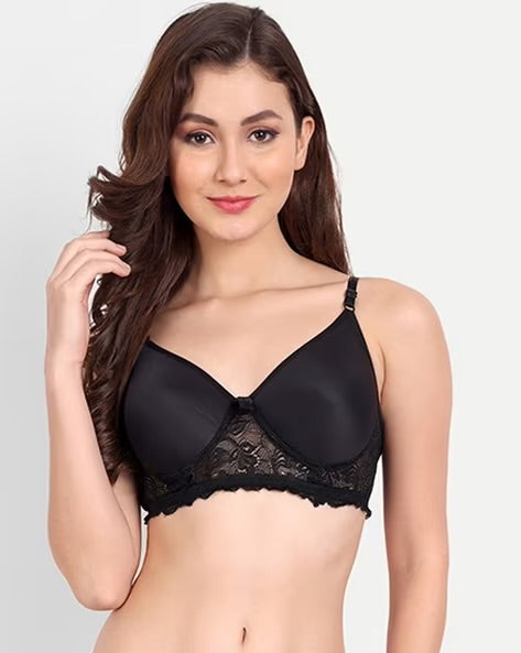 Women’s Non-Padded Lace Bra – 2 Pack (Black / Pink)