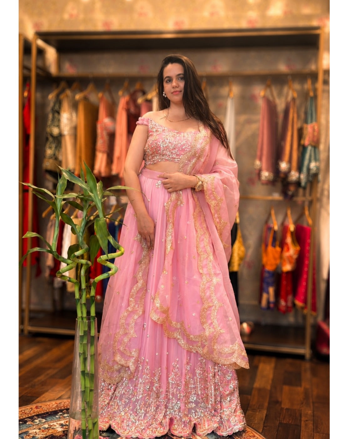Embroidered Lehenga Set with Dupatta