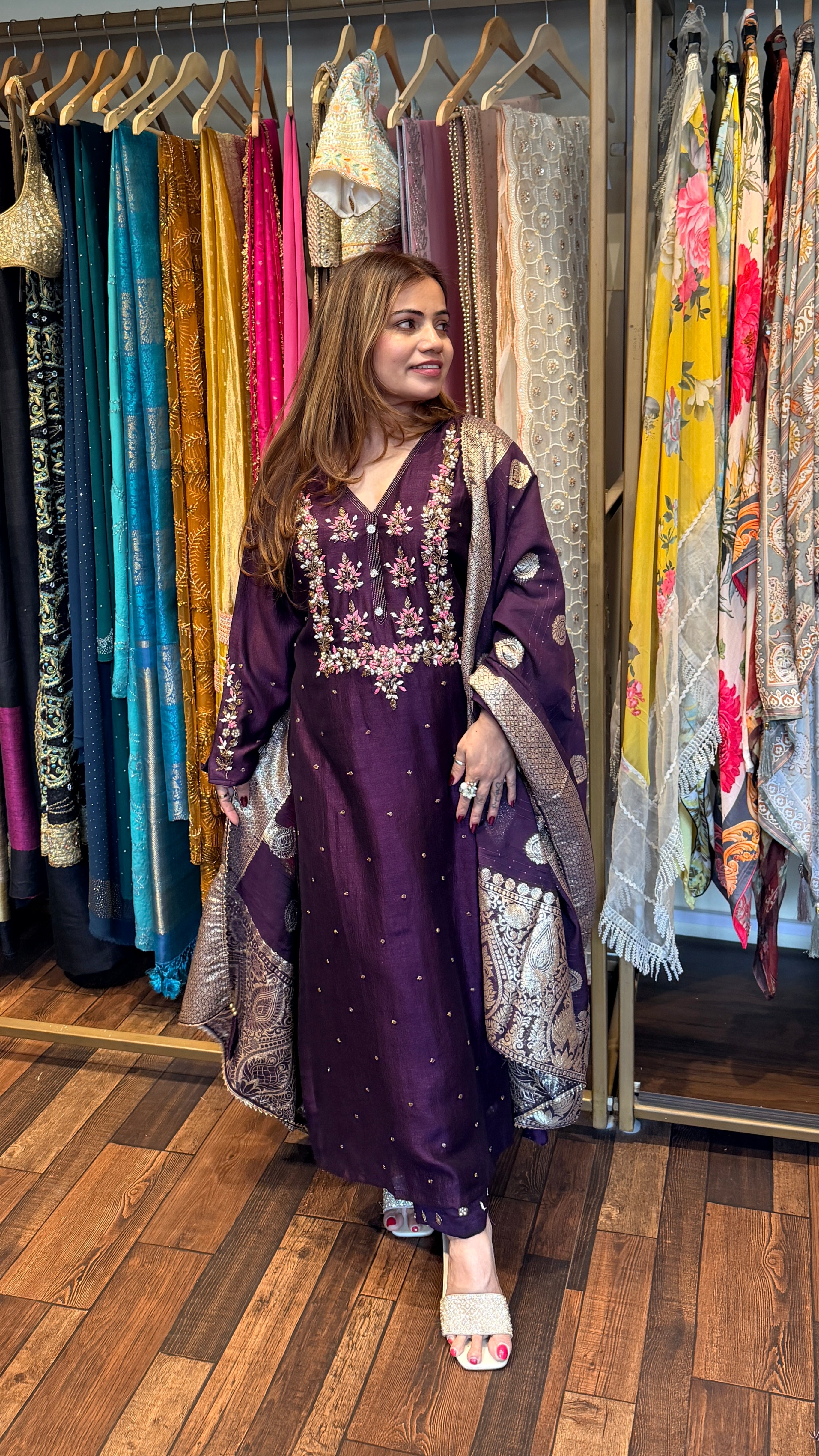 Embroidered Suit Set