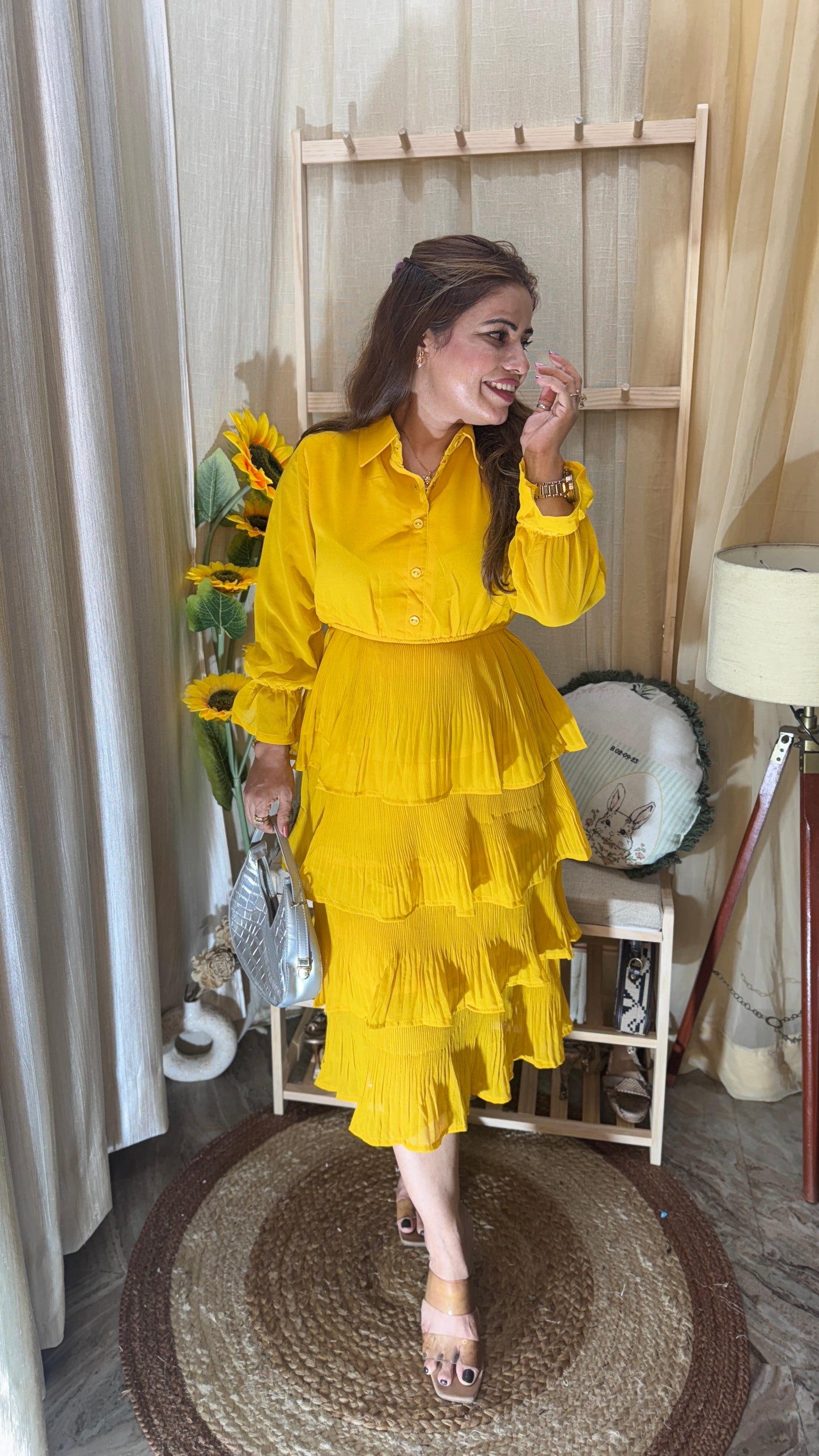 Pleated Frill Dress
