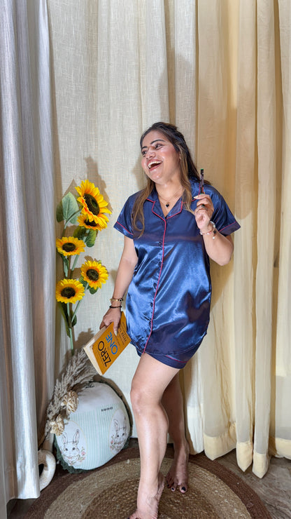 Satin Shirt PJ set