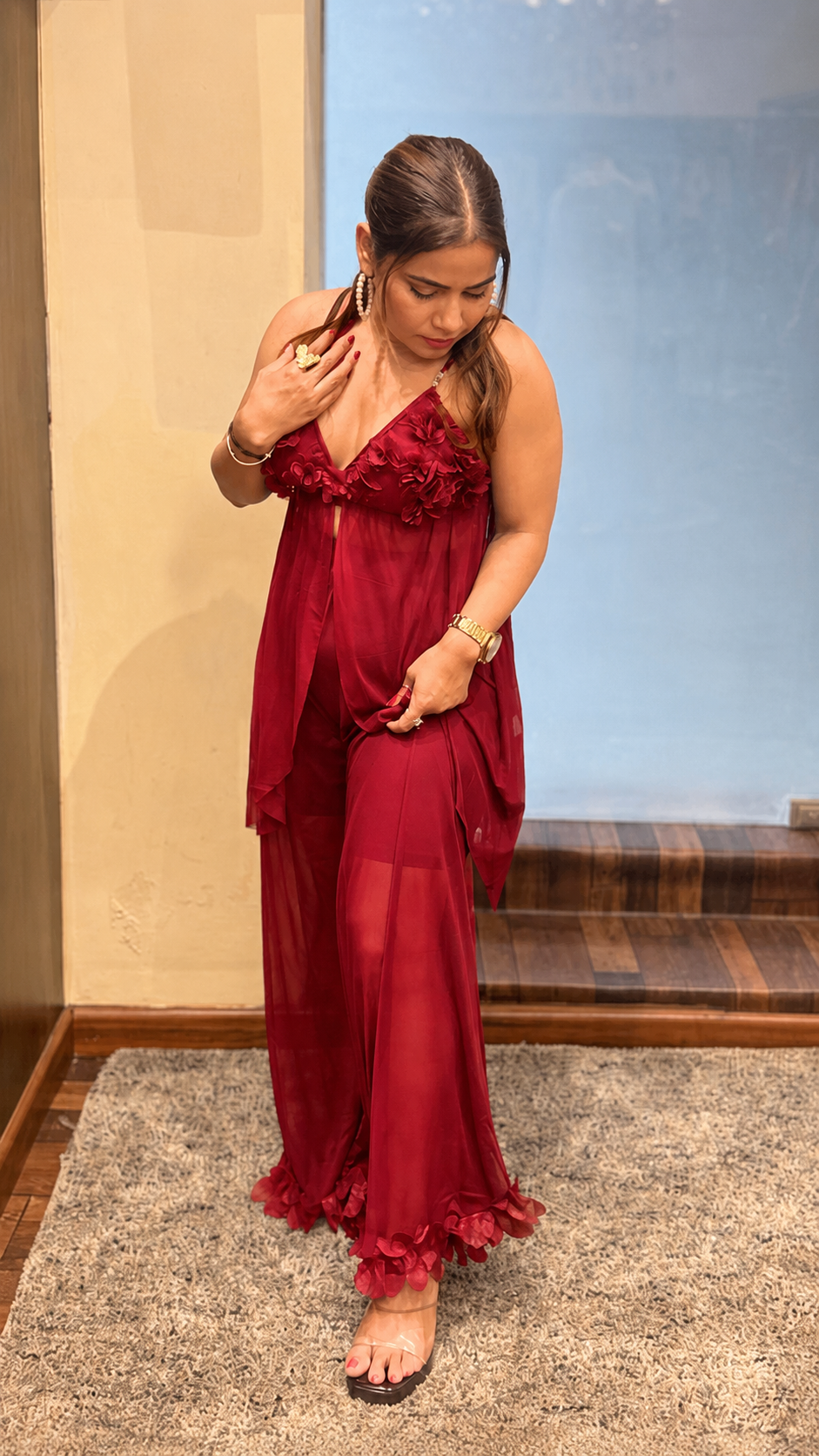 Floral Lace Nightwear Set