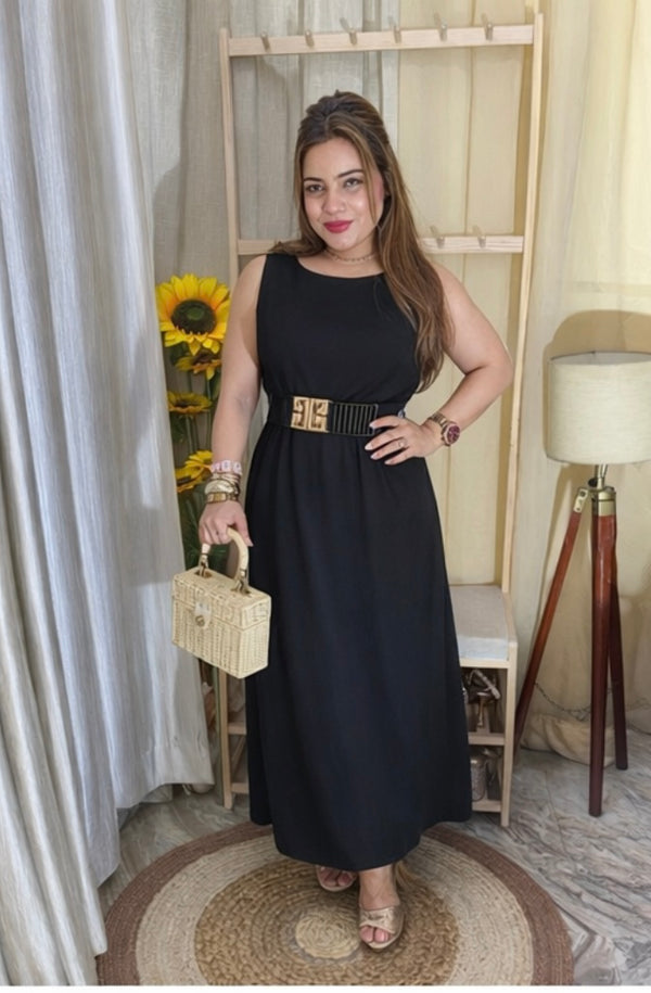 Side-Slit Midi Dress