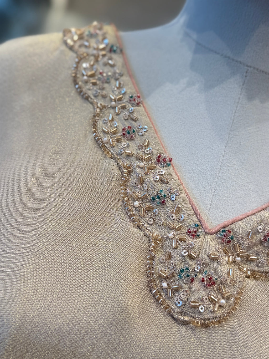 Embroidered Sharara Suit Contrast Dupatta