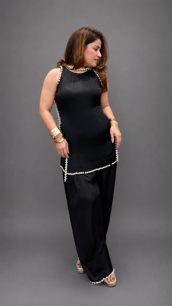 Midnight Luxe black farsi salwar suit