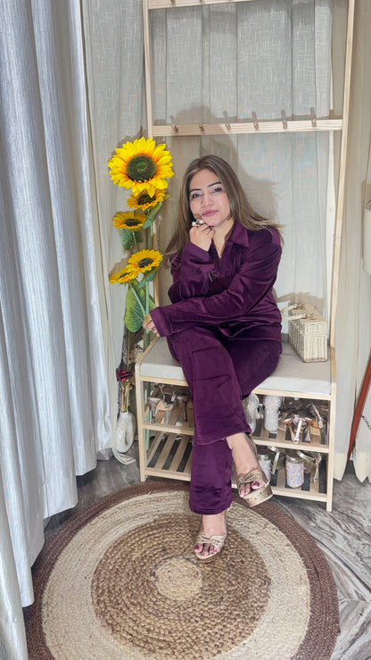Plush Velvet Co-Ord Set | Luxe Comfort Wear