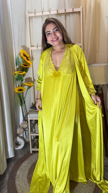 Lime Luxe Blossom Nightwear Set