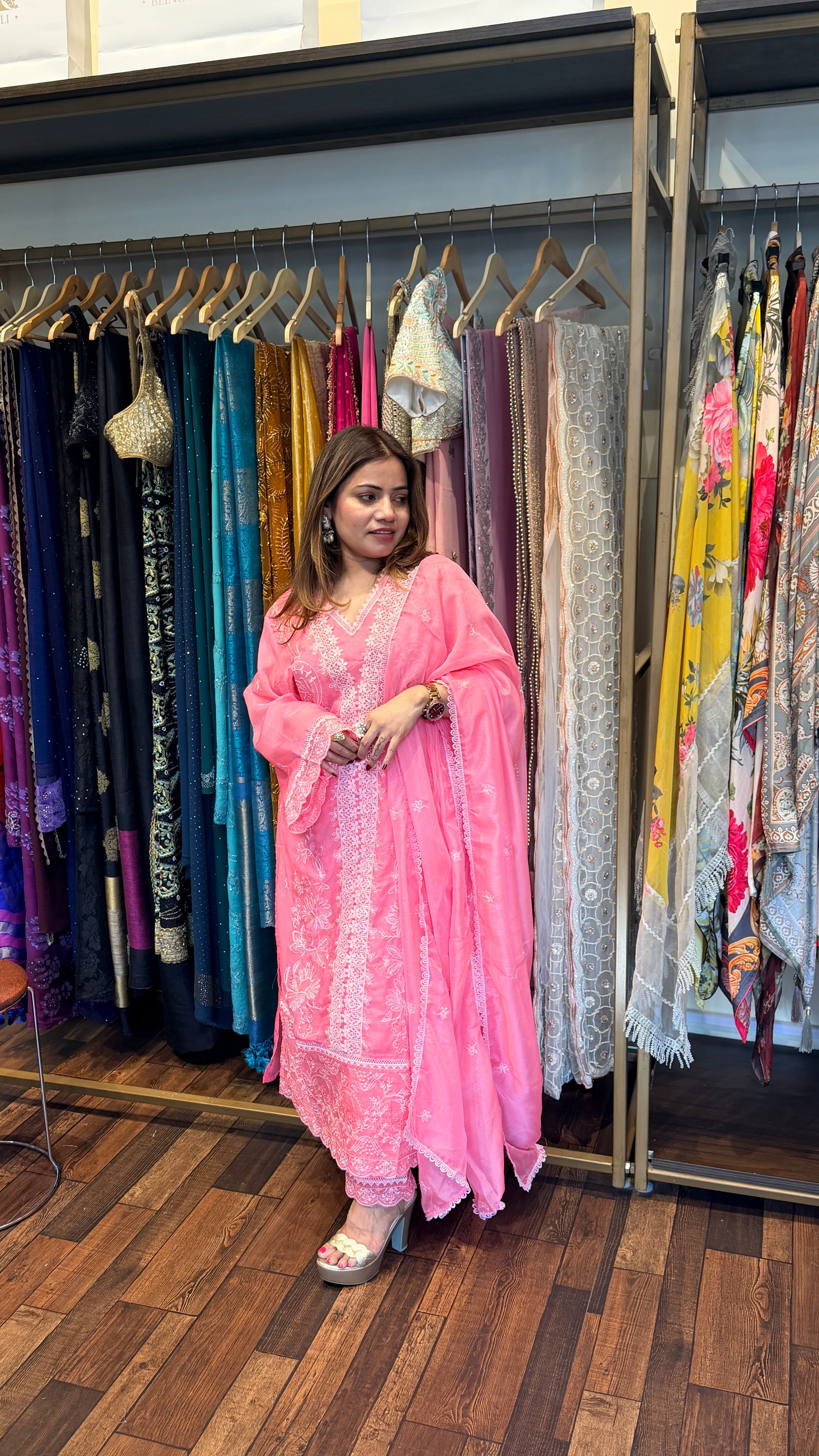 Chikankari Embroidered Suit Set
