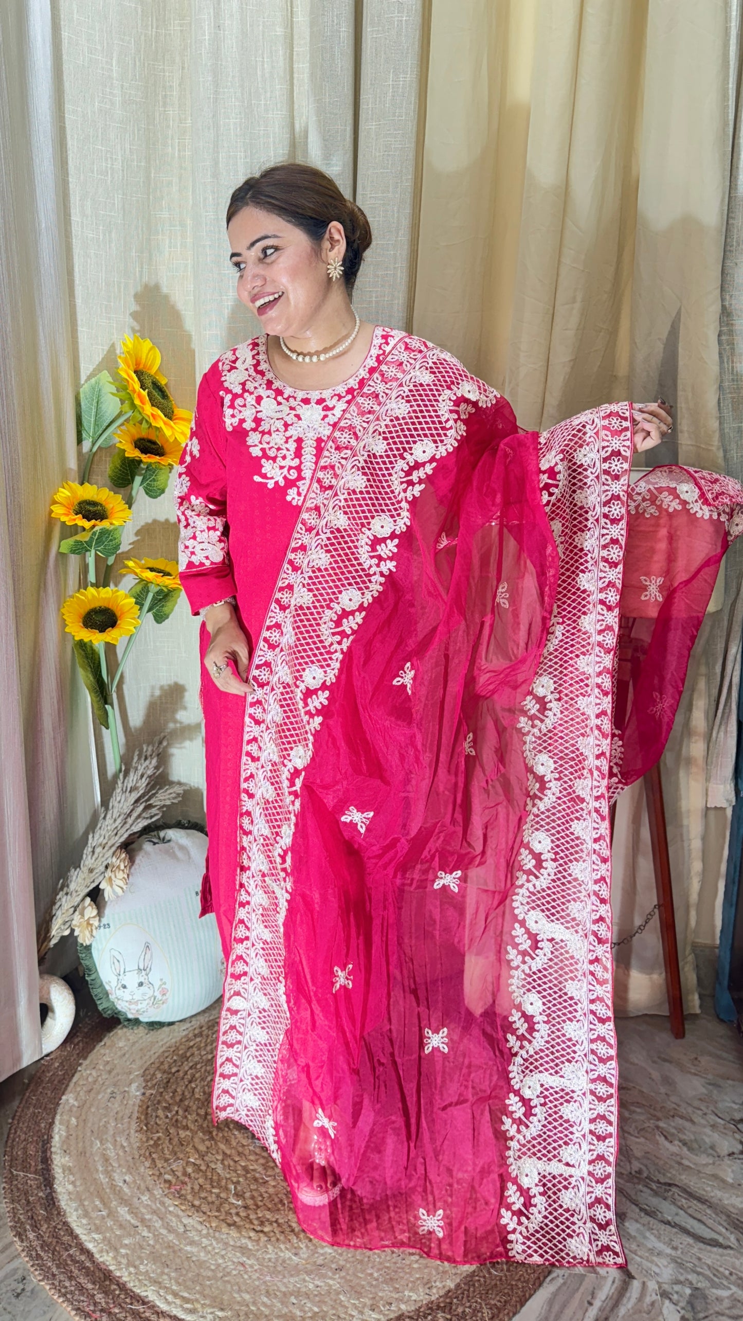 Chikankari-style suit set
