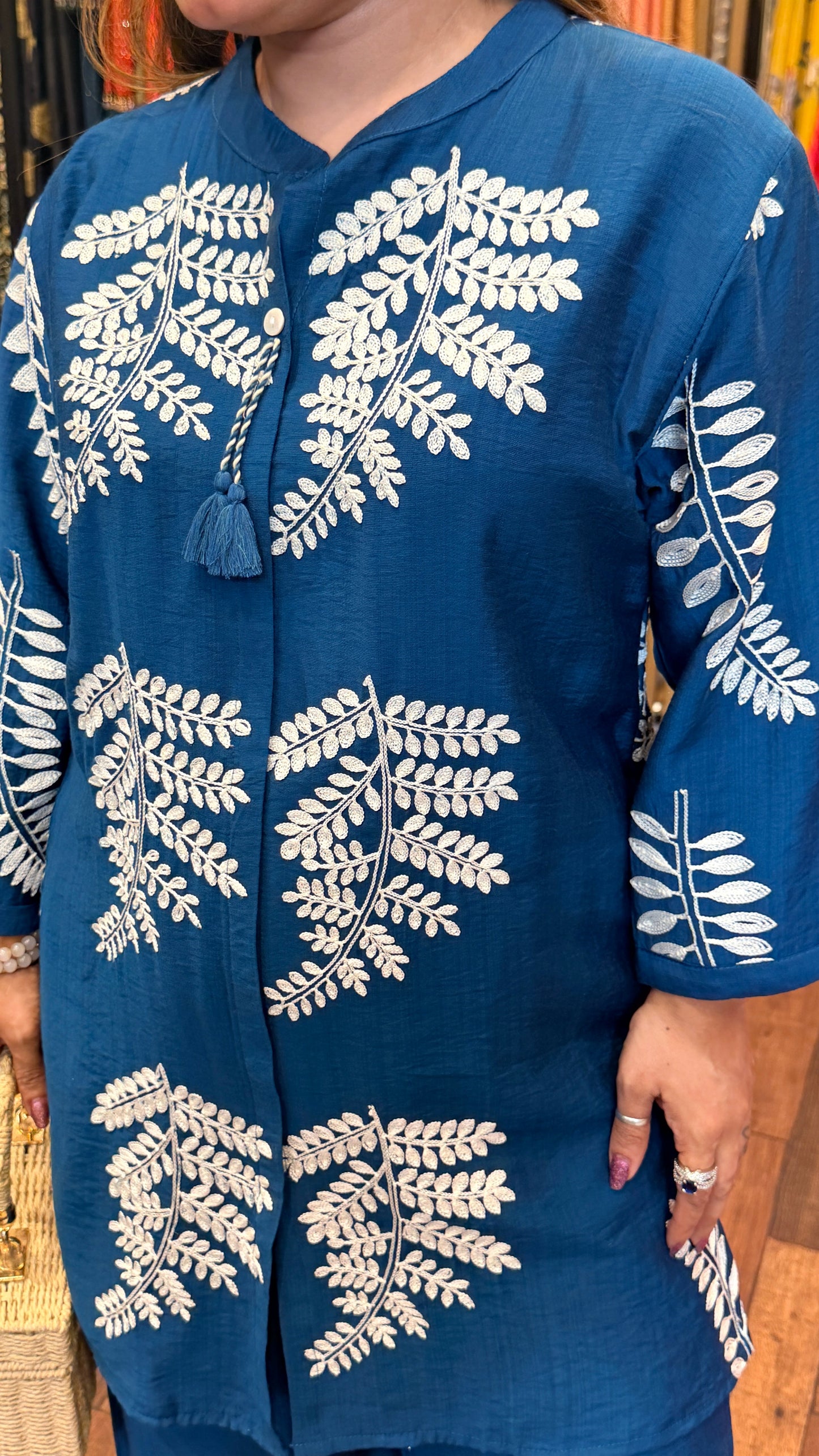Teal Embroidered Co-Ord Set | Artisan Luxe Edit