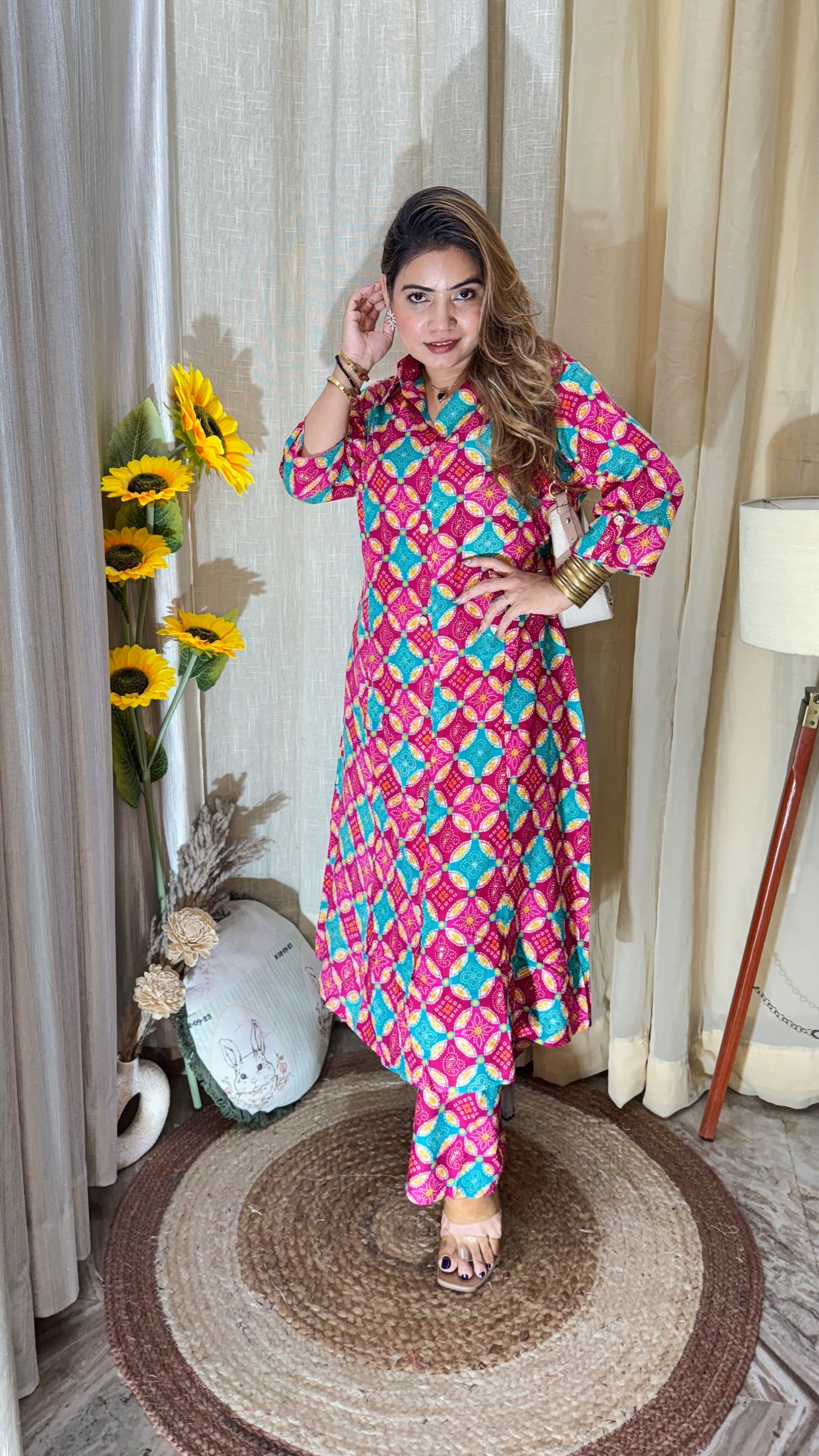 Cotton printed Kurta Pant Set