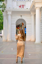 Satin wrap around skirt With shirt