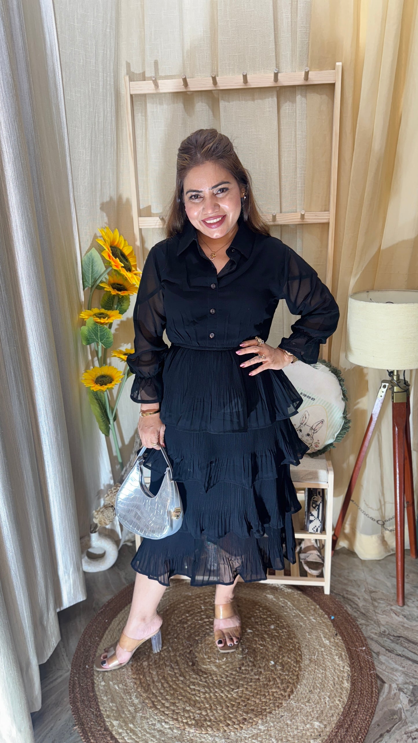 Pleated Frill Dress