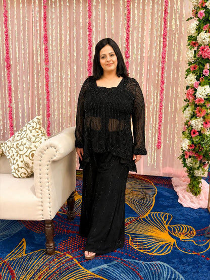 3-Piece Embellished Sharara Set