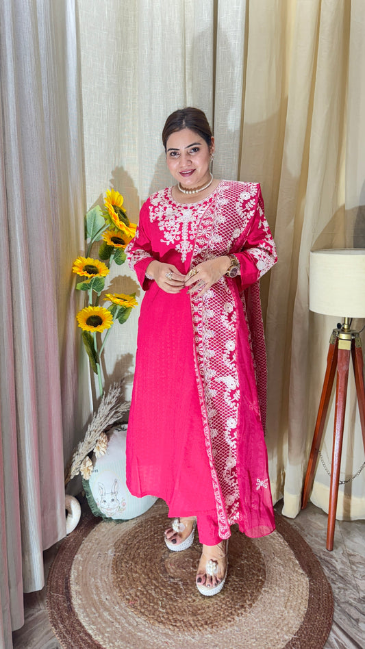 Chikankari-style suit set