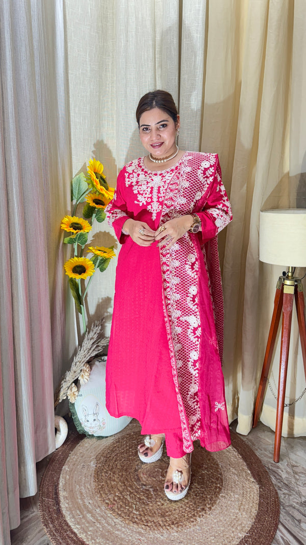 Chikankari-style suit set