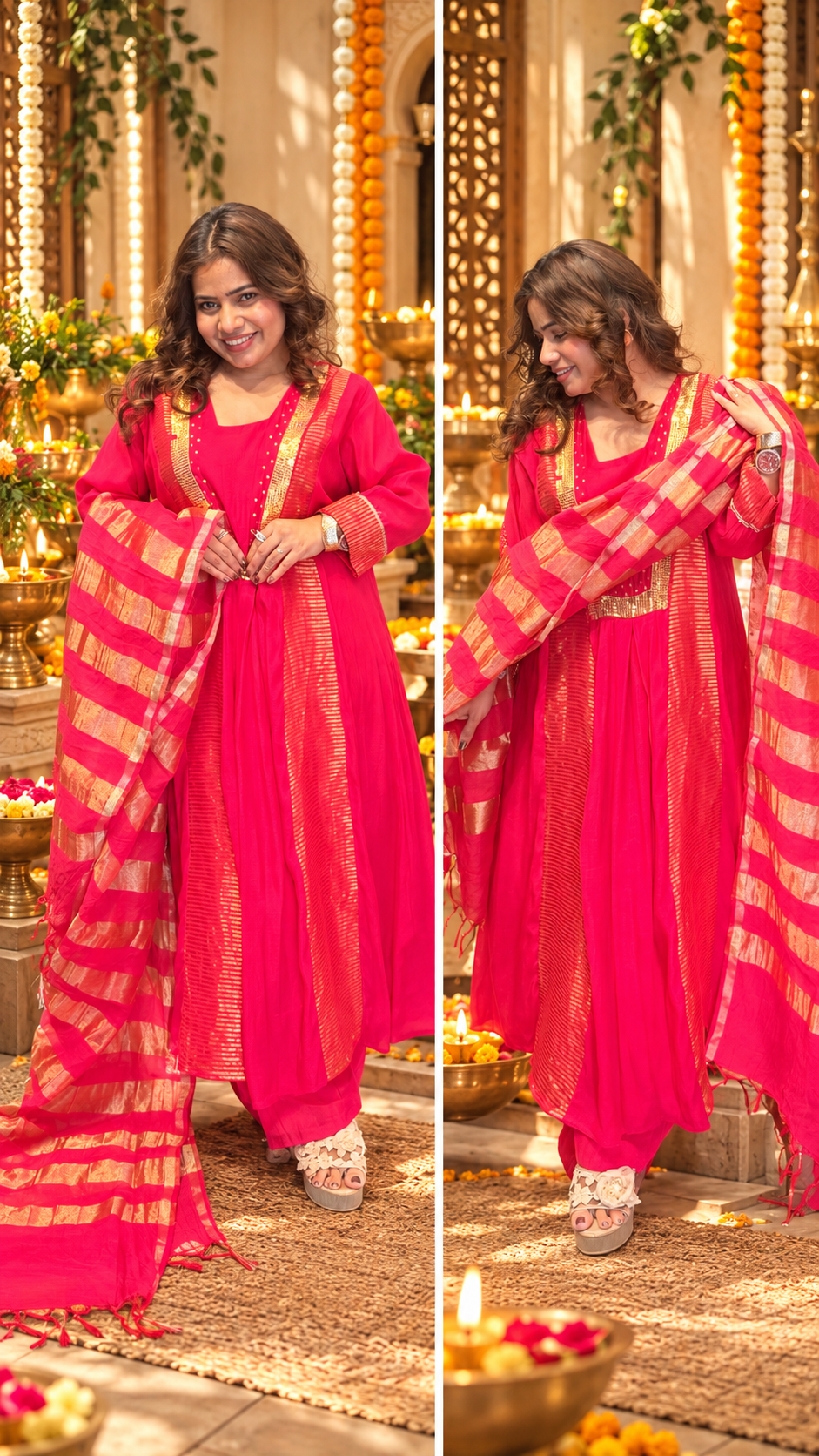 Pure Chanderi Cotton Suit Set