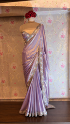 Tissue Silk Saree with Hand-Embroidered