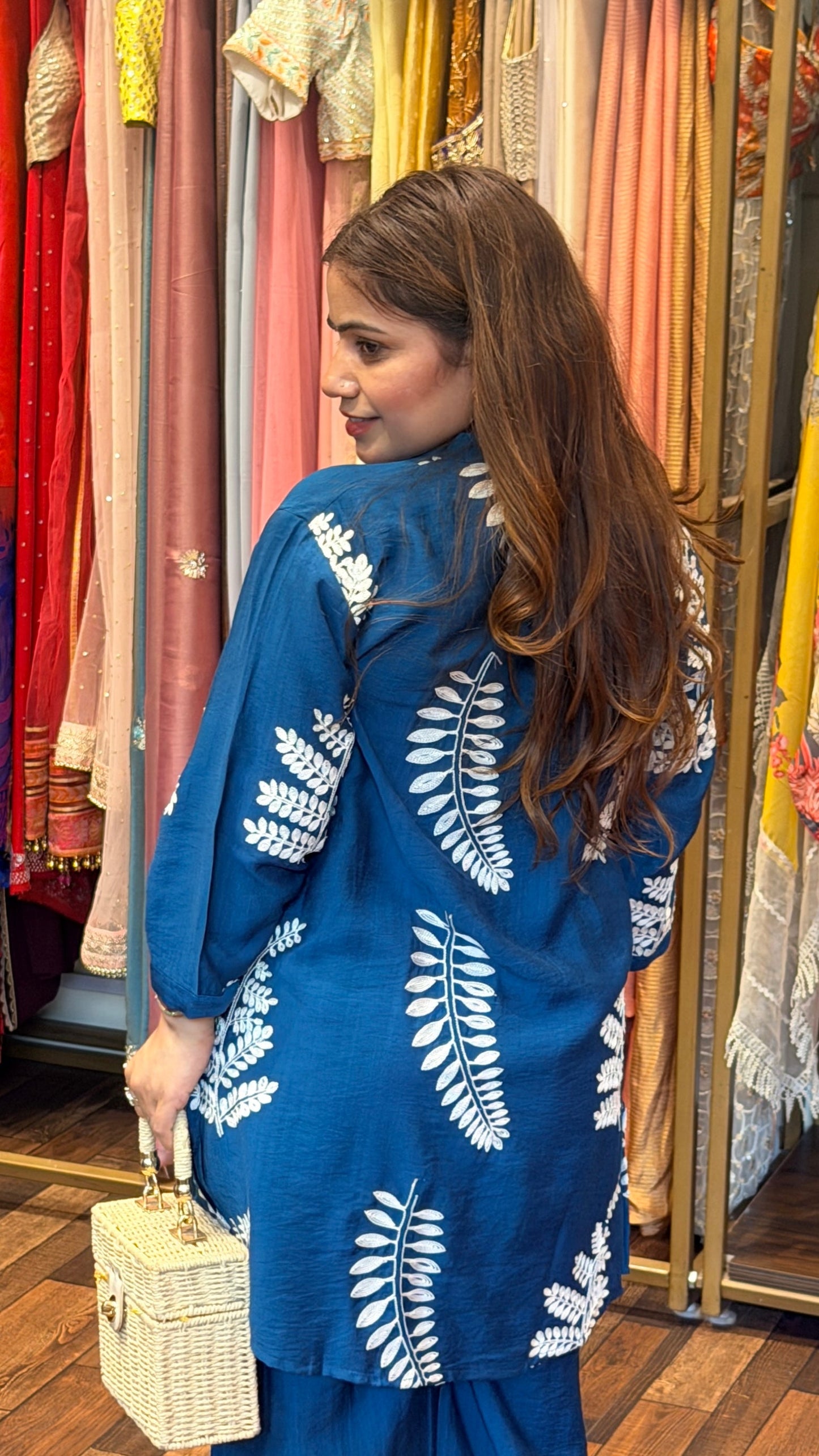Teal Embroidered Co-Ord Set | Artisan Luxe Edit