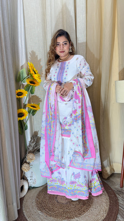 Cotton Sharara suit set