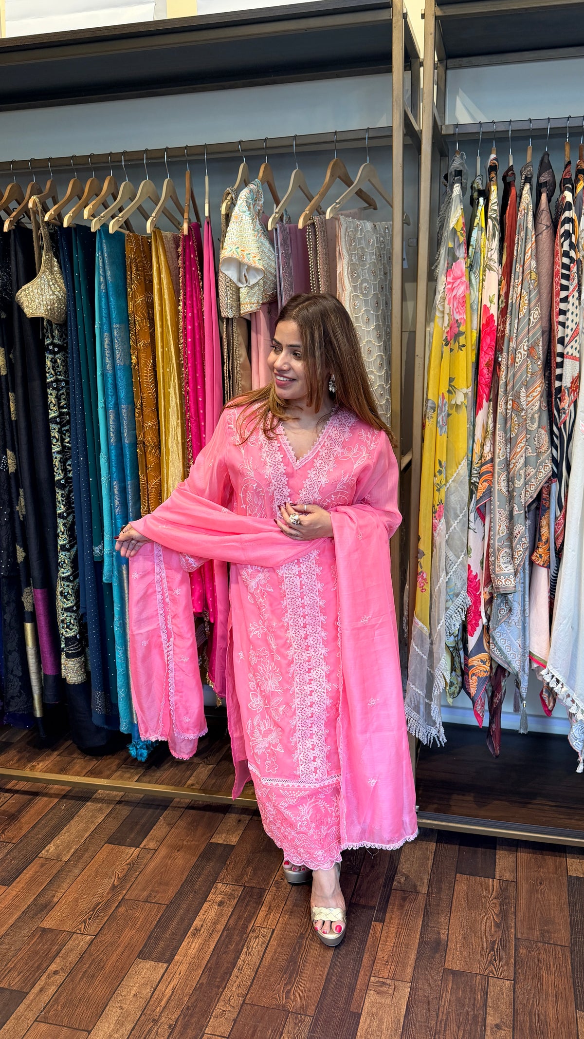 Chikankari Embroidered Suit Set