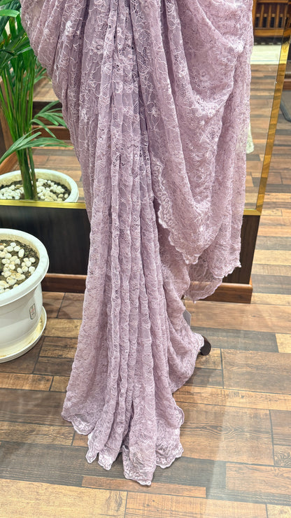 Lace Saree with Sculpted Corset Blouse | Designer Party & Cocktail Wear