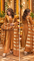 Rust Brown Pure Chanderi Cotton Suit Set