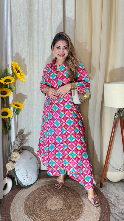 Cotton printed Kurta Pant Set