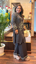 Charcoal Grey Applique Co-ord set