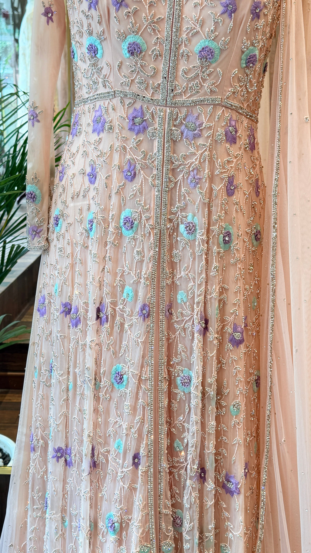 Floral Embroidered Anarkali Set