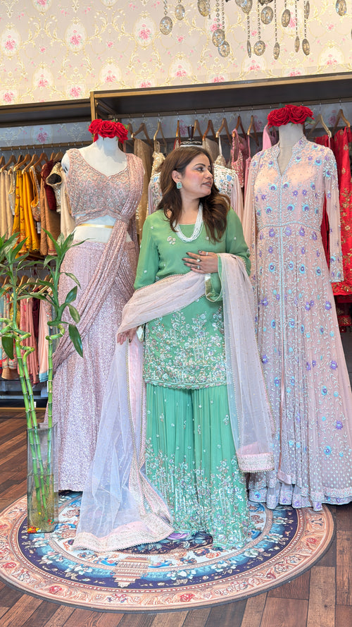 A Gorgeous Pure Georgette Garara Set