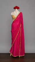 Saree with Gold Border