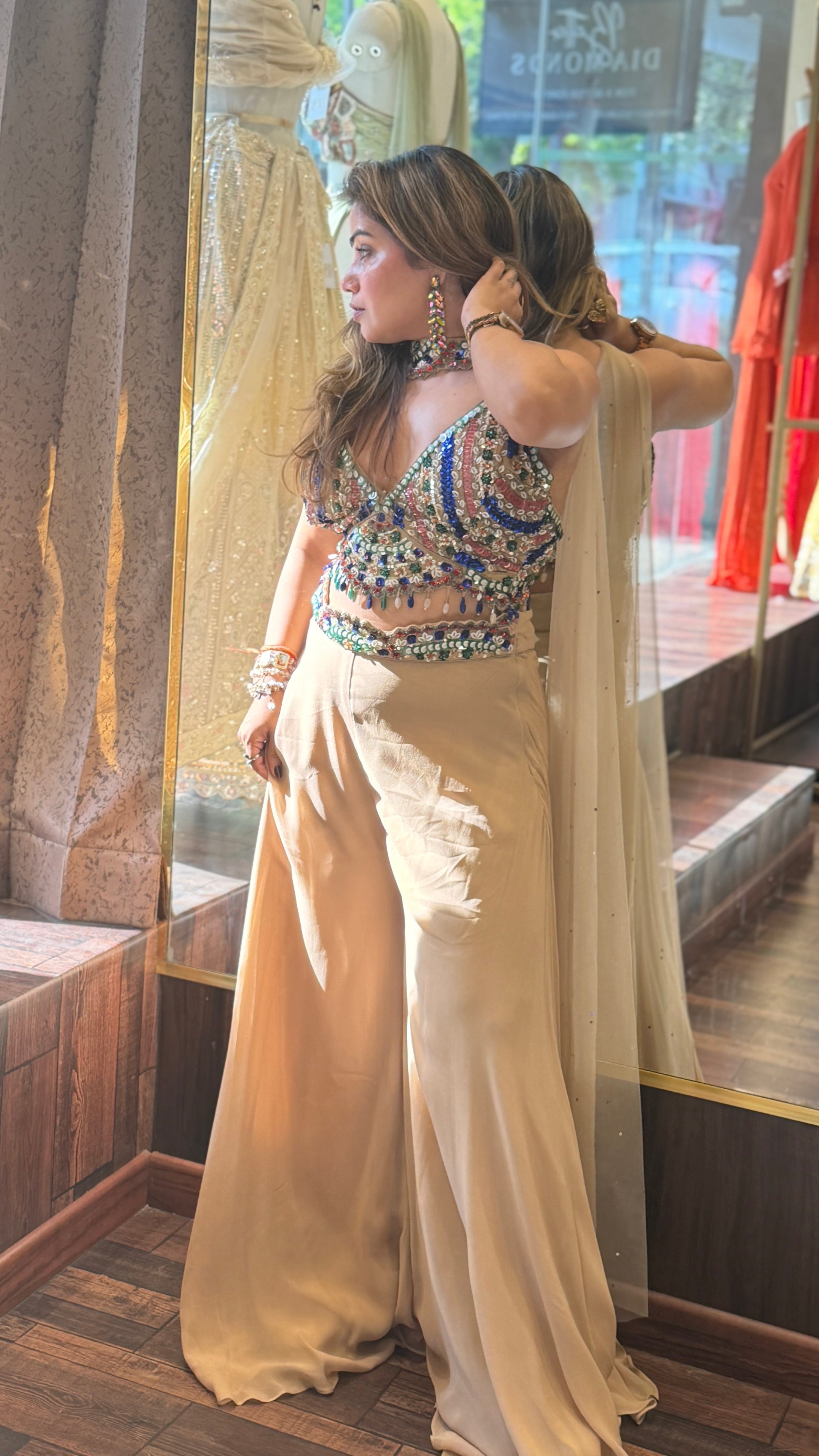 Embellished Indo-Western Sharara Set