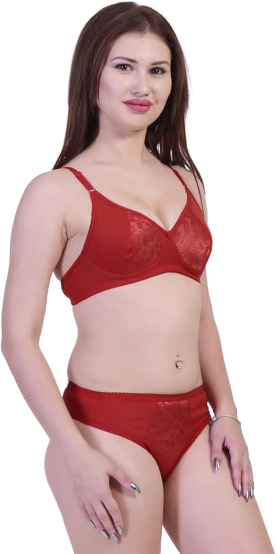 Elegant Lace Bra & Panty Set for Women