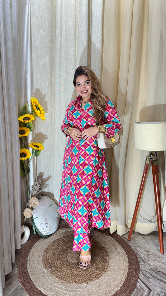 Cotton printed Kurta Pant Set