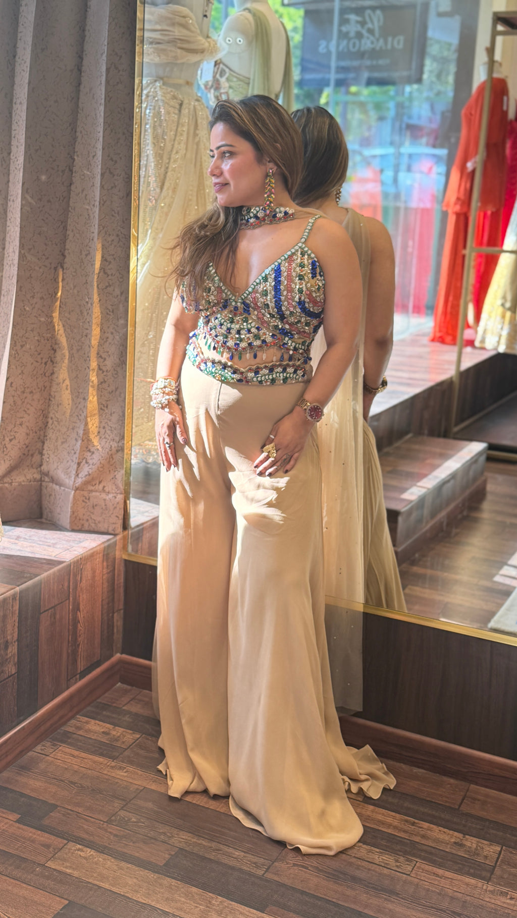 Embellished Indo-Western Sharara Set