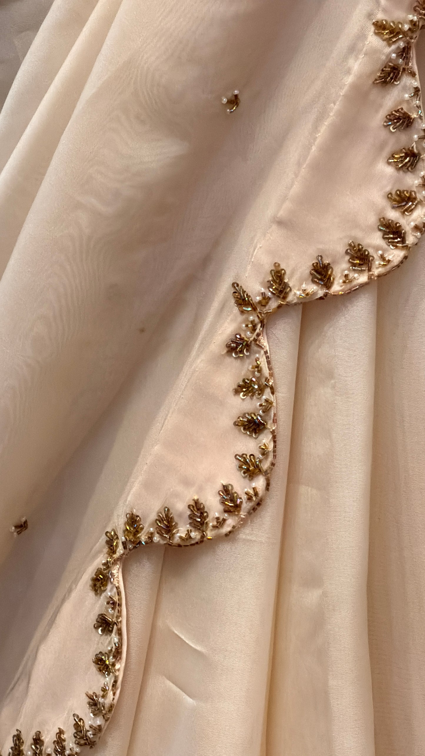 Ivory Elegance Embellished Saree Set