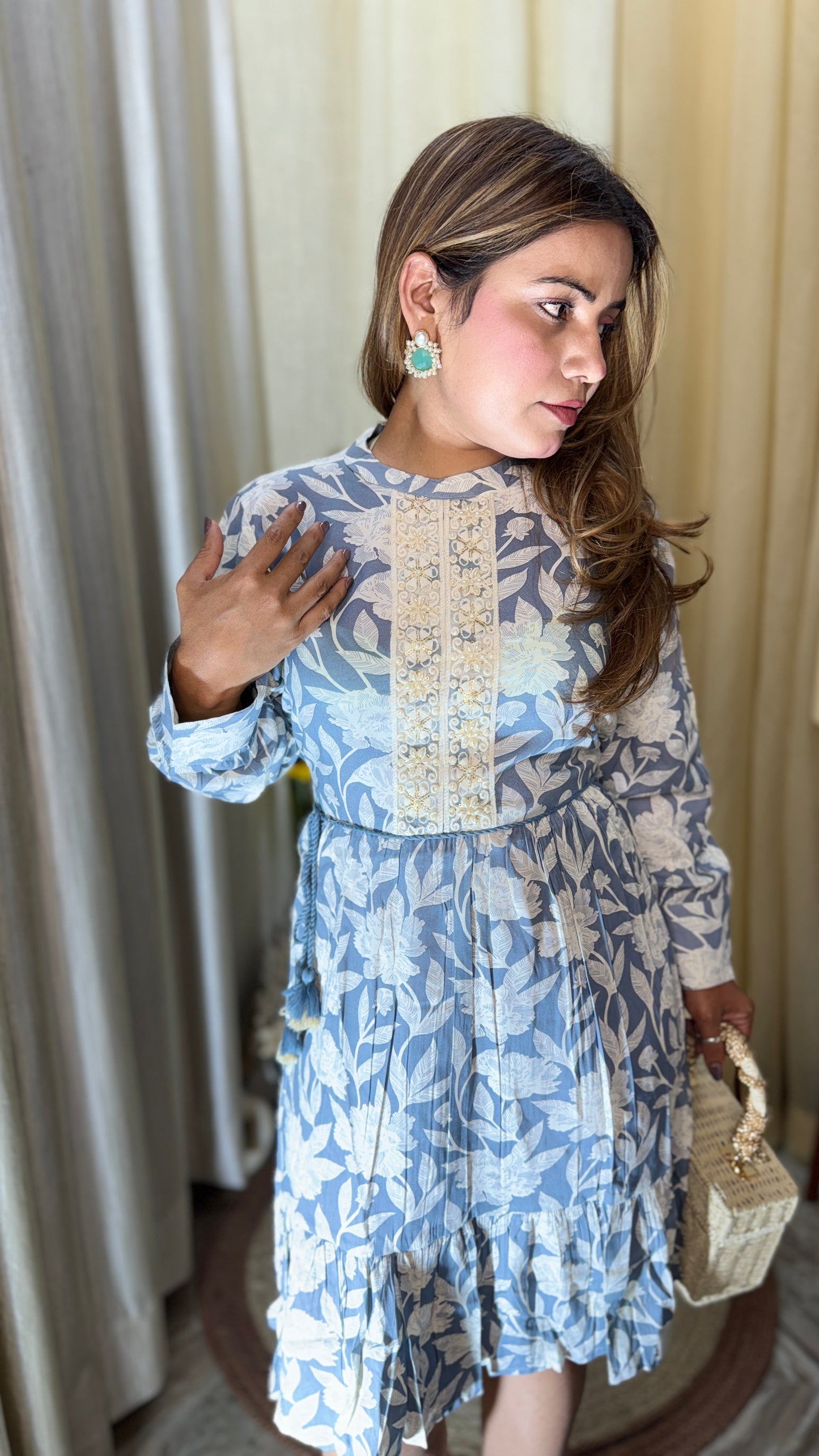 Blue Cotton Dress