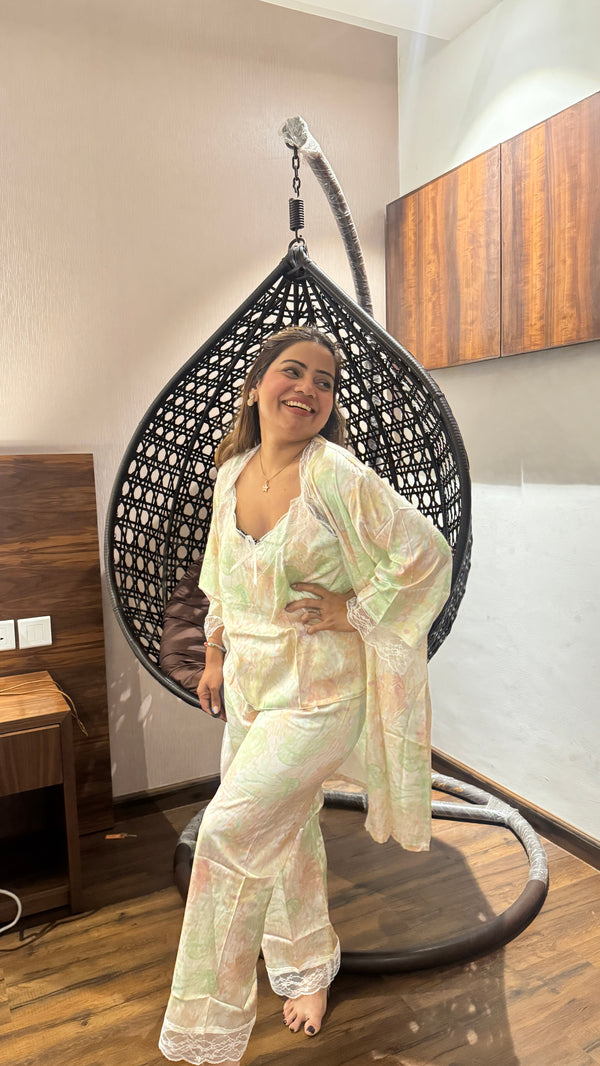 luxurious nightwear 4pc set