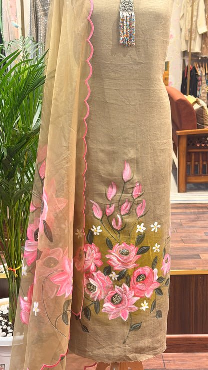 Hand-Painted Unstitched Suit Set