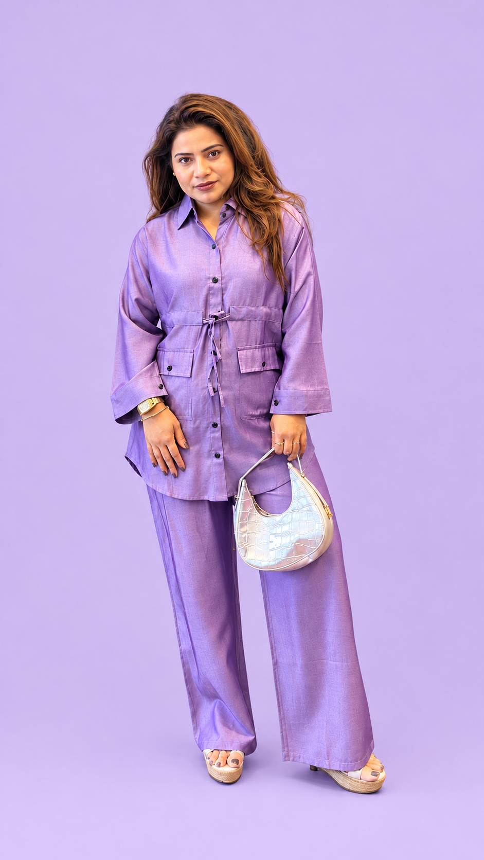 Luxury Cotton Co-Ord Set – Lavender