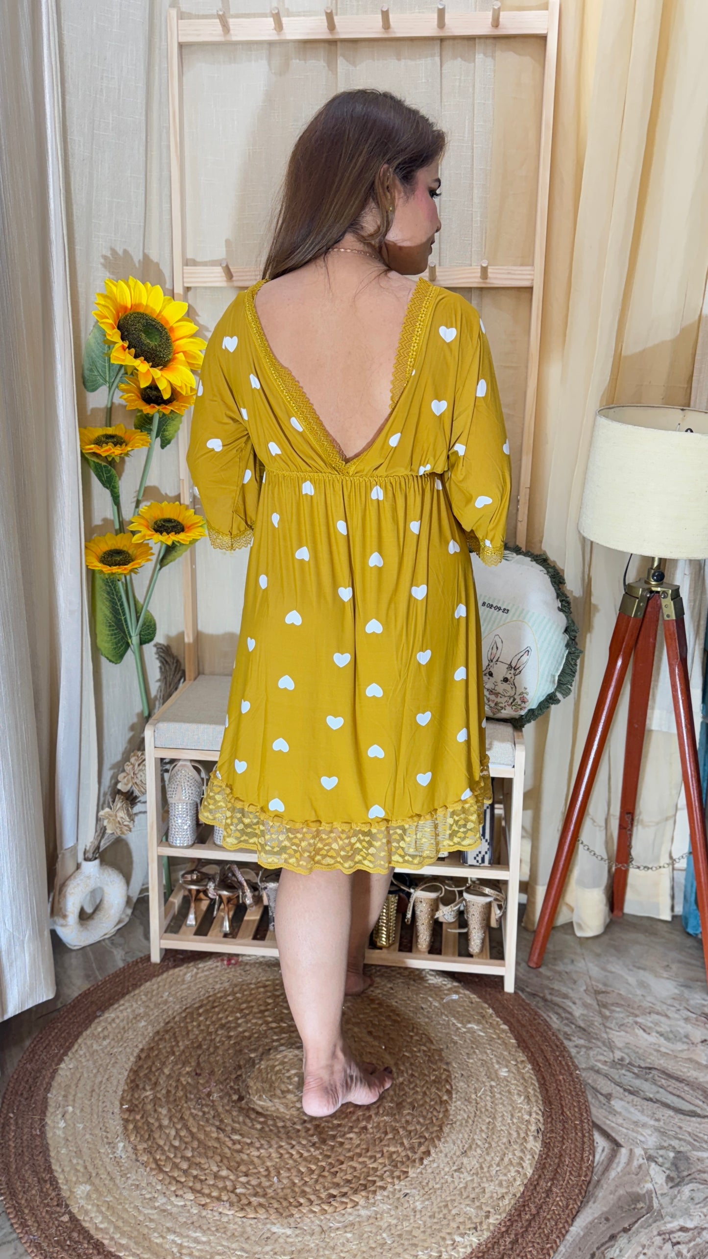 2pc Golden Hearts Nighty 💛