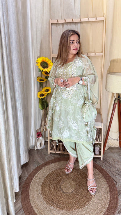 4-Piece Embroidered Co-Ord Set with Potli | Premium Festive Wear for Women