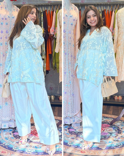 Parsi Gara embroidery Farsi Salwar Set