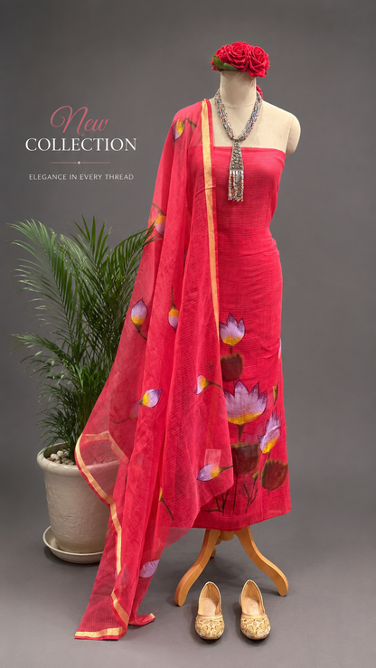 Hand-Painted Unstitched Suit Set