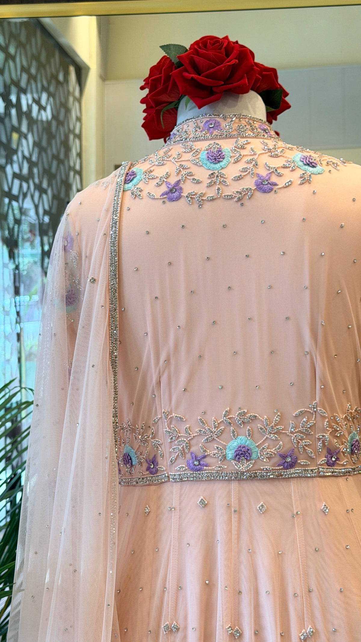 Floral Embroidered Anarkali Set