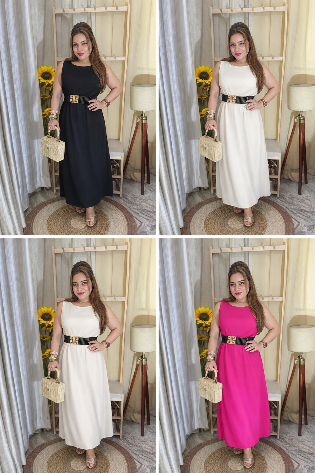 Side-Slit Midi Dress